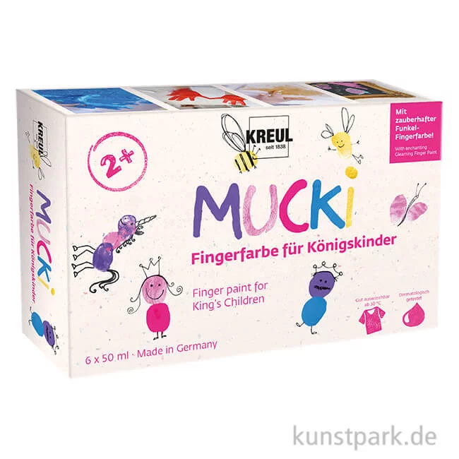 Artikelbild 1 des Artikels “MUCKI Fingerfarben Set für Königskinder, 6 x 50 ml “