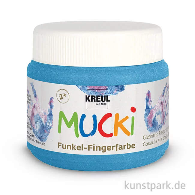 Artikelbild 1 des Artikels “MUCKI Funkel-Fingerfarbe 150 ml Einzelfarbe | Diamanten-Blau“