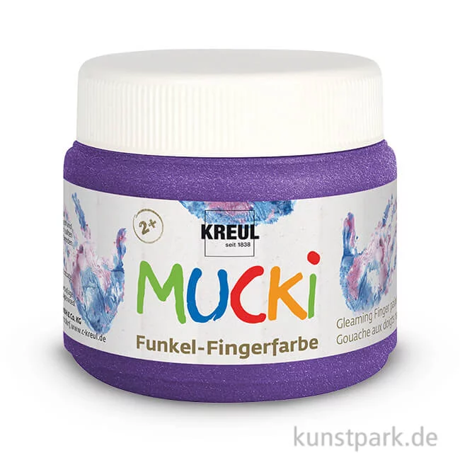 Artikelbild 1 des Artikels “MUCKI Funkel-Fingerfarbe 150 ml Einzelfarbe | Zauber-Lila“