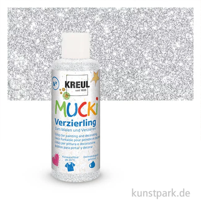 Artikelbild 1 des Artikels “MUCKI Verzierlinge, 80 ml Glitzersilber“