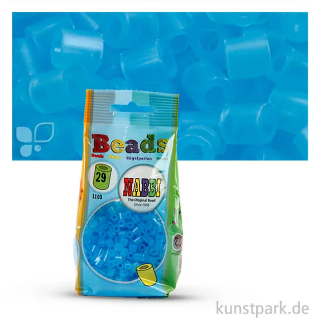 Artikelbild 1 des Artikels “NABBI Bügelperlen - 1100 Stück, 5x5 mm 2,5 mm | Neonblau“