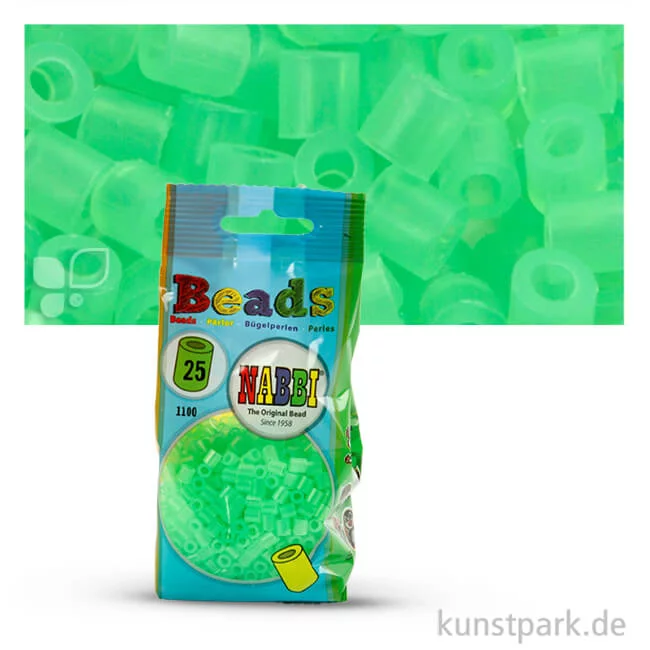 Artikelbild 1 des Artikels “NABBI Bügelperlen - 1100 Stück, 5x5 mm 2,5 mm | Neongrün“