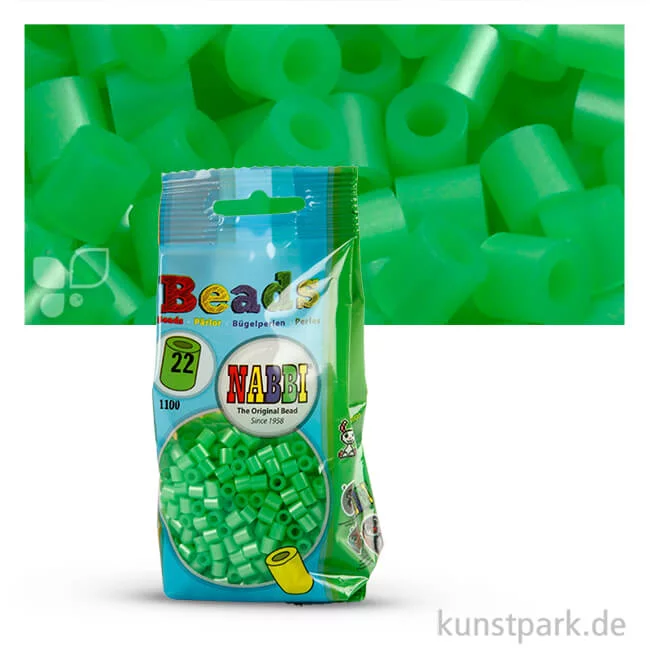 Artikelbild 1 des Artikels “NABBI Bügelperlen - 1100 Stück, 5x5 mm 2,5 mm | Perlmuttgrün“