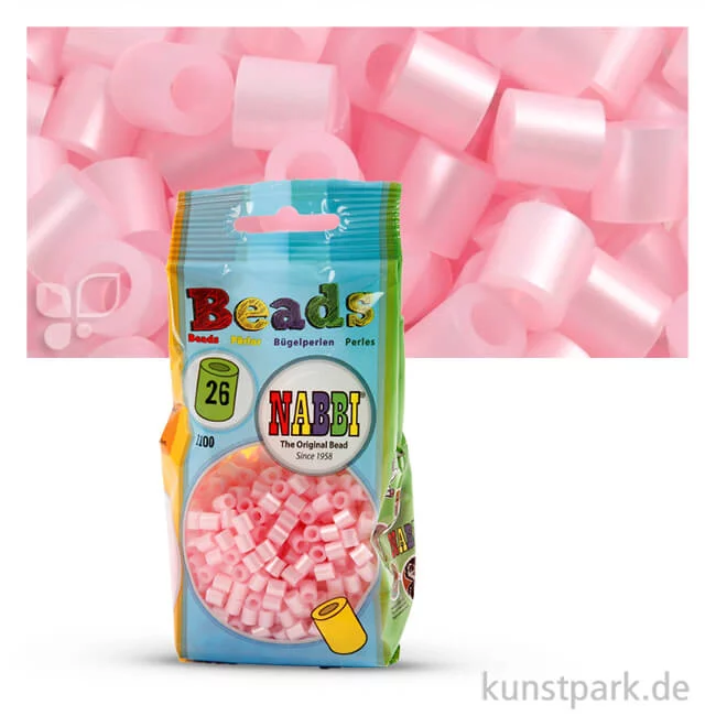 Artikelbild 1 des Artikels “NABBI Bügelperlen - 1100 Stück, 5x5 mm 2,5 mm | Rosa Perlmutt“