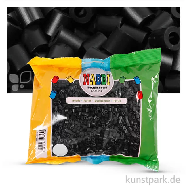 Artikelbild 1 des Artikels “NABBI Bügelperlen - 6000 Stück, 5x5 mm 2,5 mm | Schwarz“