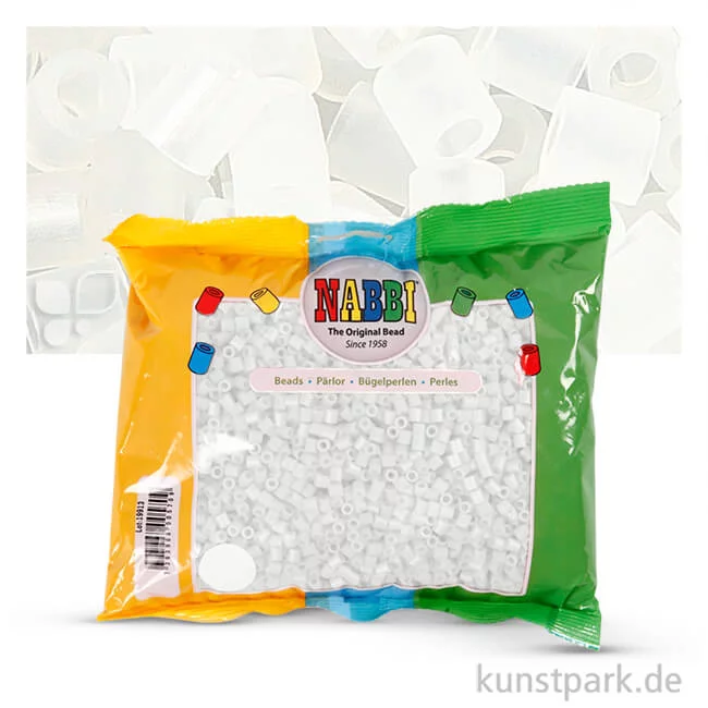 Artikelbild 1 des Artikels “NABBI Bügelperlen - 6000 Stück, 5x5 mm 2,5 mm | Transparent Weiß“