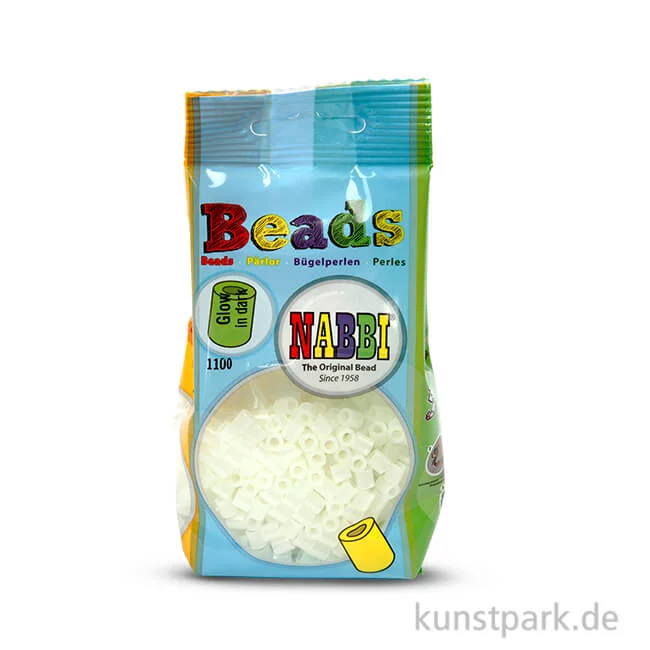 Artikelbild 1 des Artikels “NABBI Bügelperlen - Nachtleucht-Gelb, 5x5 mm 1.100 Stück“
