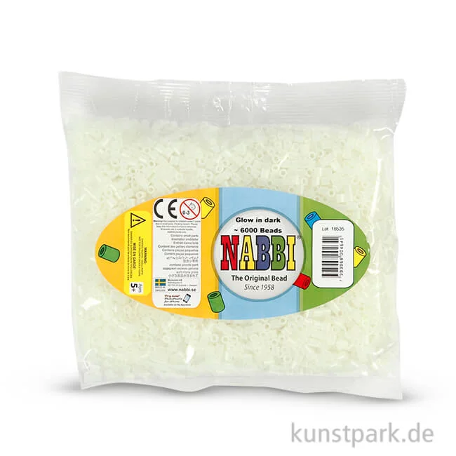 Artikelbild 1 des Artikels “NABBI Bügelperlen - Nachtleucht-Gelb, 5x5 mm 6.000 Stück“