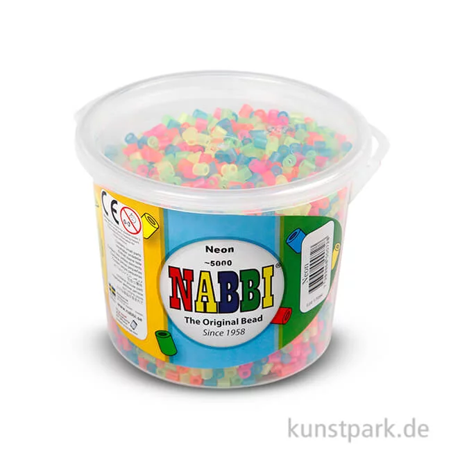 Artikelbild 1 des Artikels “NABBI Bügelperlen - Neonfarben, 5x5 mm 5.000 Stück“