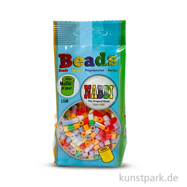 Artikelbild 1 des Artikels “NABBI Bügelperlen - Perlmuttfarben, 5x5 mm 1.100 Stück“