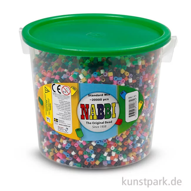 Artikelbild 1 des Artikels “NABBI Bügelperlen - Standard Farben, 5x5 mm 20.000 Stück“