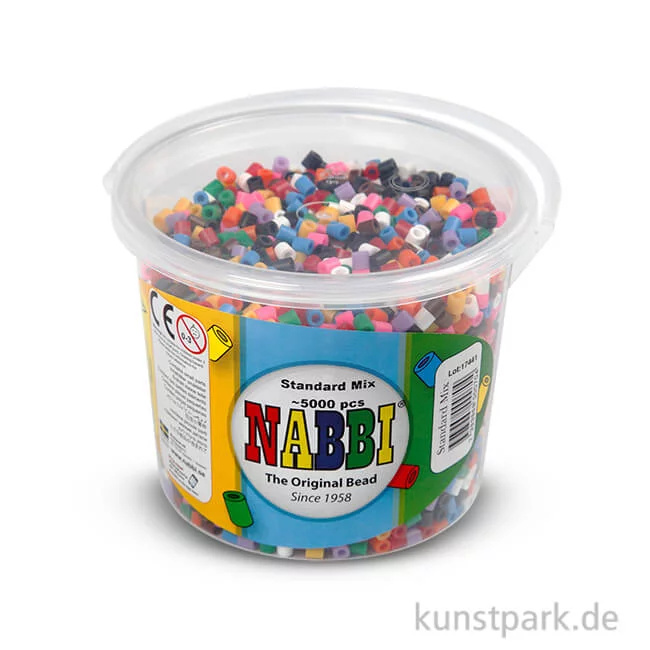 Artikelbild 1 des Artikels “NABBI Bügelperlen - Standard Farben, 5x5 mm 5.000 Stück“