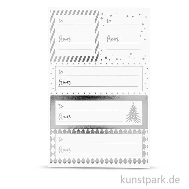 Artikelbild 1 des Artikels “Weihnachtsgeschenk Notizsticker, Blatt 9x14 cm, 4 Blatt sortiert Weiß-Silber“