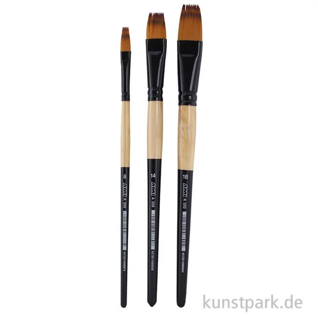 Artikelbild 1 des Artikels “Öl- und Acrylmalpinselset A350, 3 Doppelpinsel “