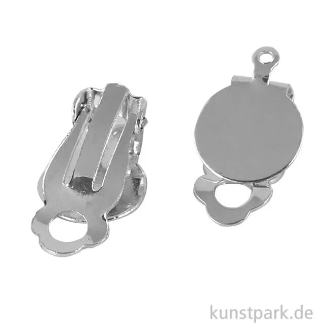 Artikelbild 1 des Artikels “Ohrclip mit Öse - Platin, 12mm, 2 Stück “