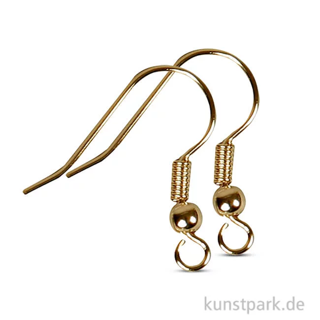 Artikelbild 1 des Artikels “Ohrhaken mit Kugel, 18 mm, 10 Stück Vergoldet“