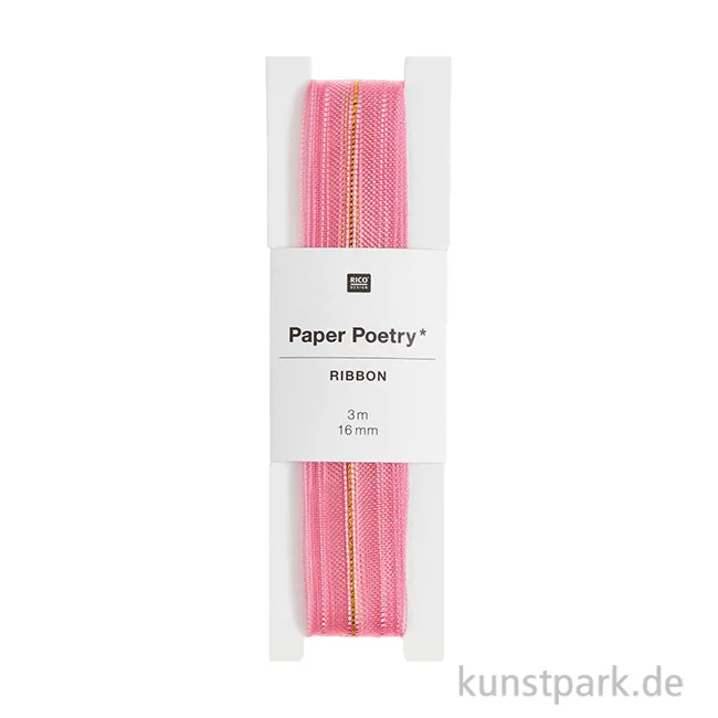 Artikelbild 1 des Artikels “Organzaband - Pink Gold, 16 mm x 3 Meter “