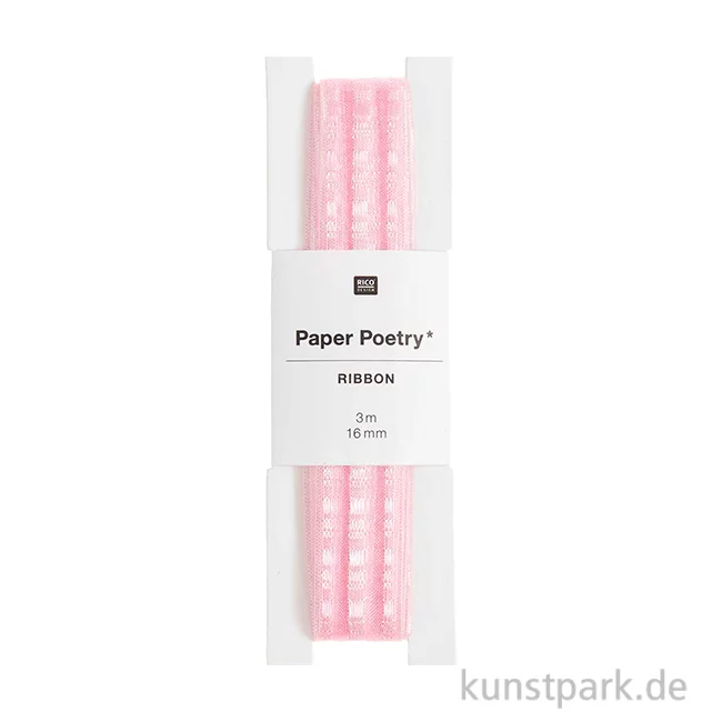 Artikelbild 1 des Artikels “Organzaband - Rosa Irisierend, 16 mm x 3 Meter “