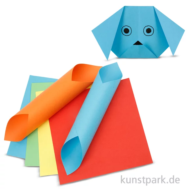 Artikelbild 1 des Artikels “Origami Papier - Basisfarben 80g, 15x15 cm, 5 Farben sortiert “