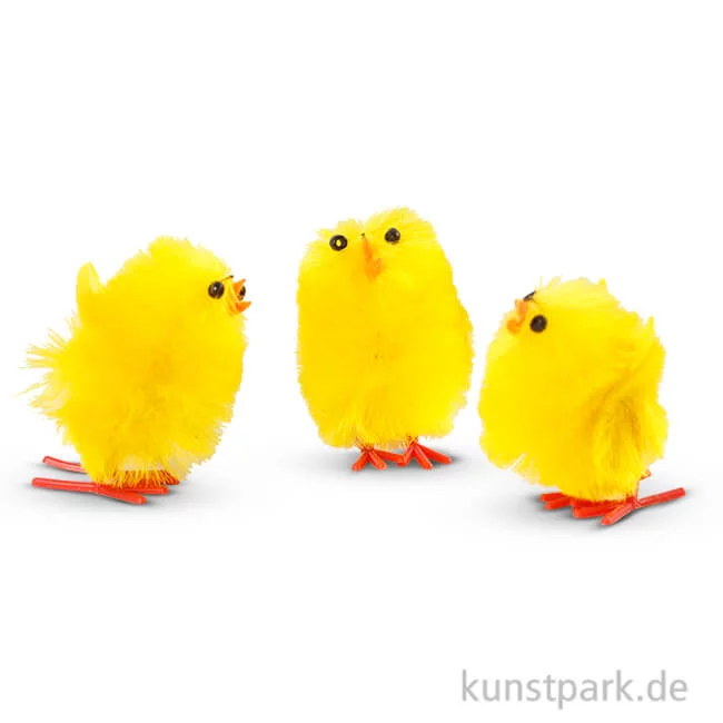 Artikelbild 1 des Artikels “Oster-Küken aus gelbem Chenille, Höhe 30 mm, 12 Stück “