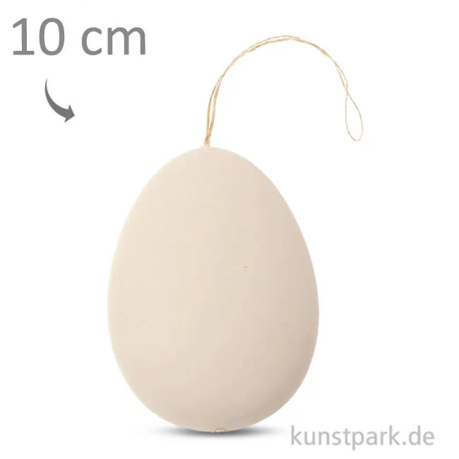 Artikelbild 1 des Artikels “Osterei aus Kunststoff, flach unbemalt, 1 Stück 10 cm - Weiß“