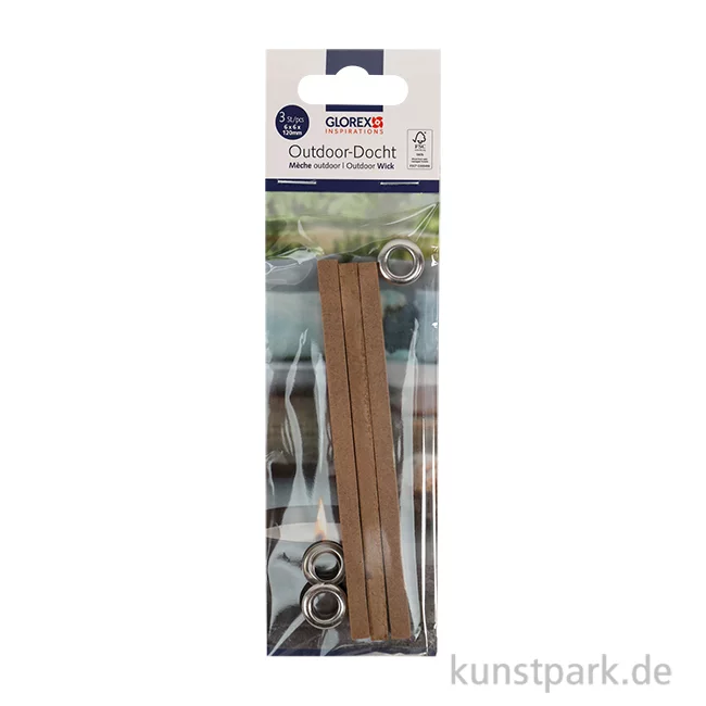 Artikelbild 1 des Artikels “Outdoor Docht für Kerzen, 3 Stück, 6 x 6 x 120 mm “