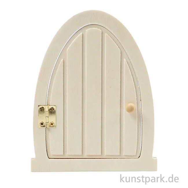 Artikelbild 1 des Artikels “Ovale Wichteltür mit Scharnieren, 10 x 13 cm “