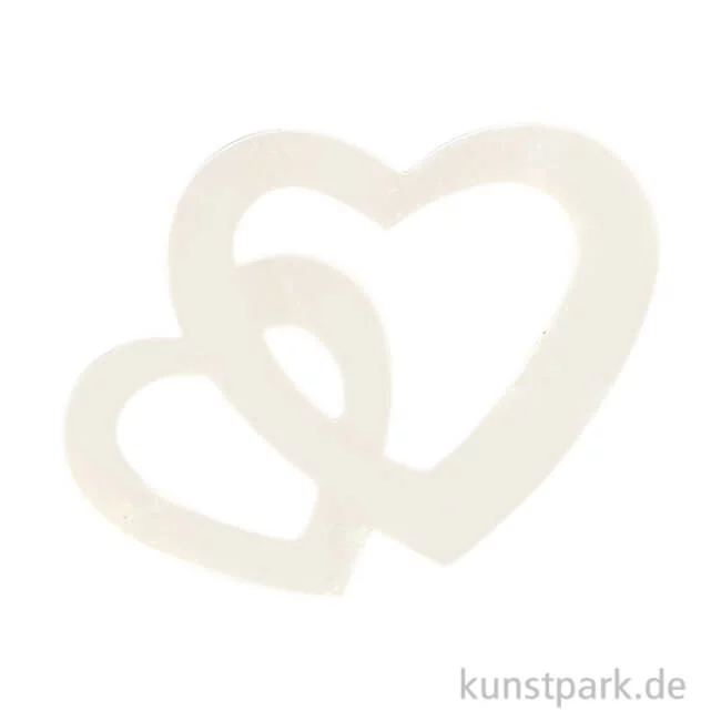 Artikelbild 1 des Artikels “Pailletten Doppelherz, 31x22 mm, 10 g - creme “