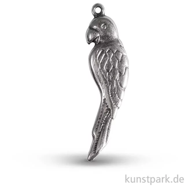 Artikelbild 1 des Artikels “Papagei Metall-Anhänger mit Öse - Silber, 35 mm, 1 Stück “