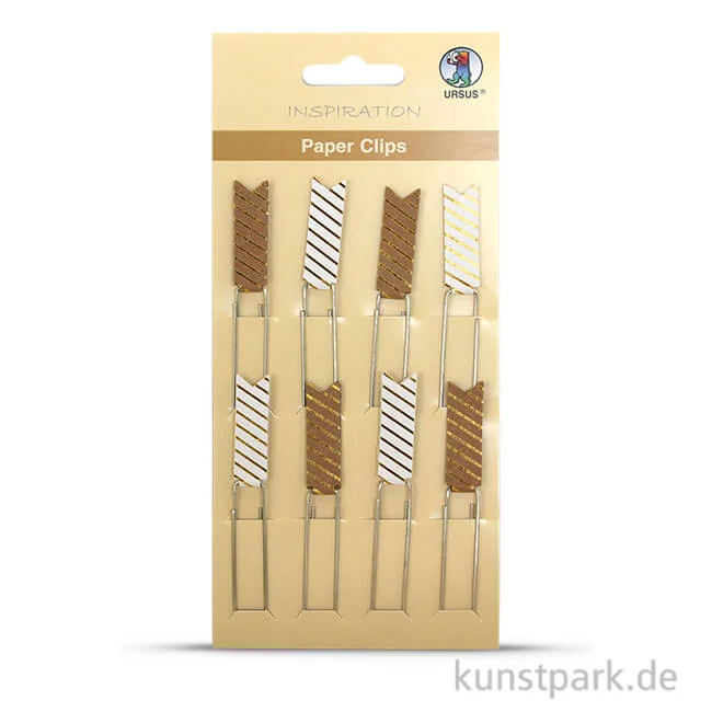 Artikelbild 1 des Artikels “Paper Clips - Streifen, 8 Stück sortiert Gold“