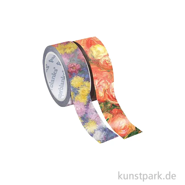 Artikelbild 1 des Artikels “PAPERBLANKS Washi Tape Set, 2 x 10m - Monets Chrysanthemen & Renoir “