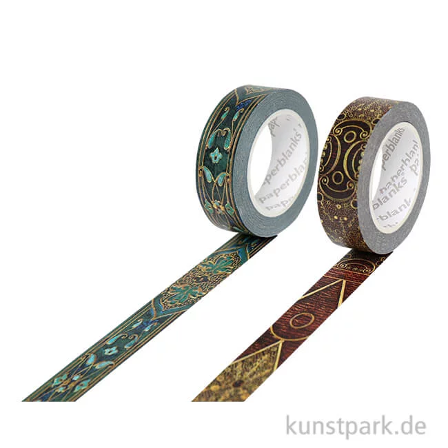 Artikelbild 1 des Artikels “PAPERBLANKS Washi Tape Set, 2 x 10m - First Folio & Chroniken Türkis “