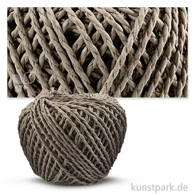 Artikelbild 1 des Artikels “Papiergarn 2,5-3 mm, 150g Einzelfarbe | Hellbraun“