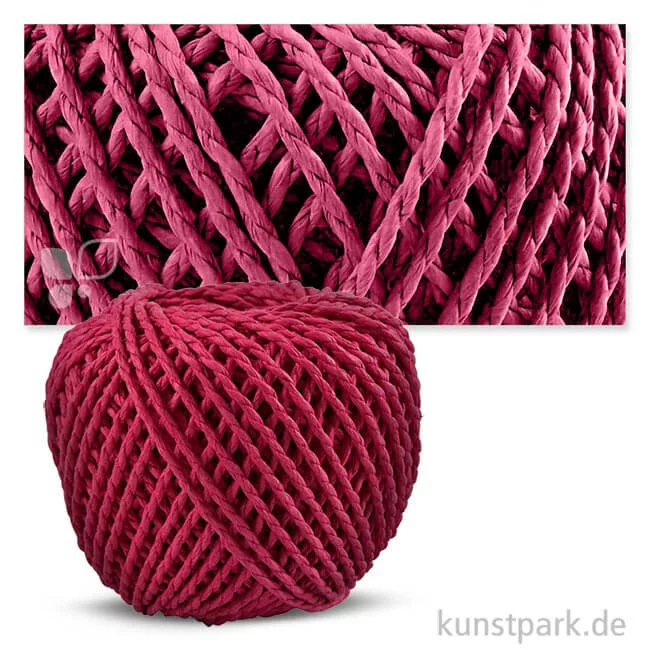 Artikelbild 1 des Artikels “Papiergarn 2,5-3 mm, 150g Einzelfarbe | Pink“