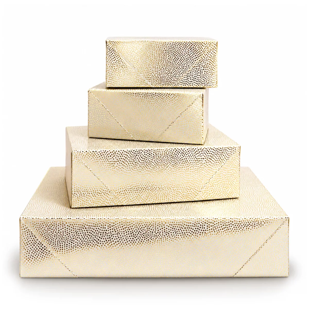 Artikelbild 1 des Artikels “Papierschachtel Set - Pünktchen, Gold, 4 Stück “