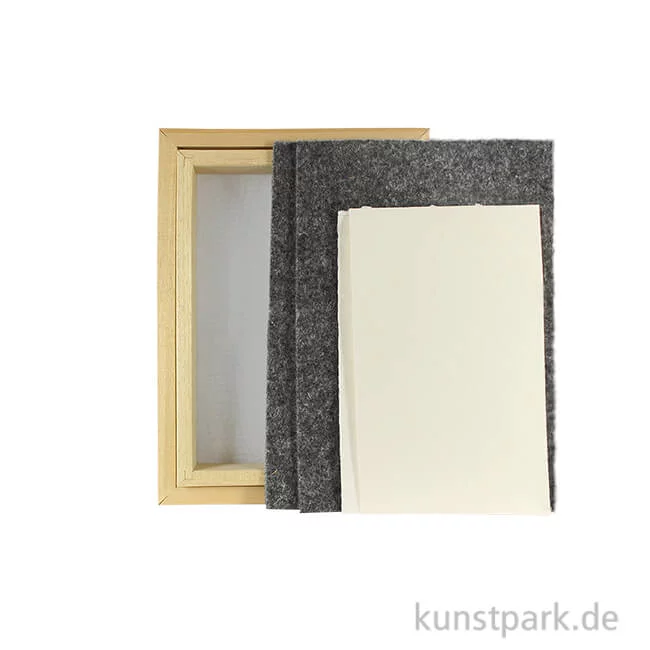 Artikelbild 1 des Artikels “Papierschöpfrahmen-Set mit viel Zubehör DIN A5“