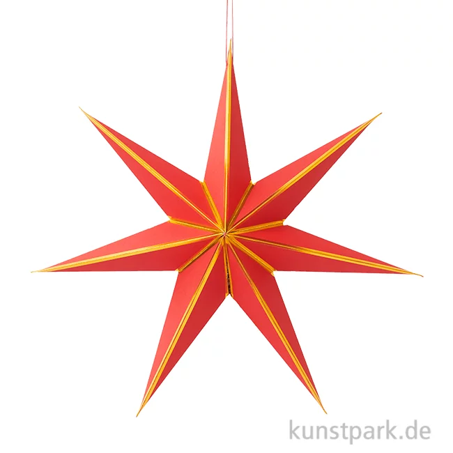 Artikelbild 1 des Artikels “Papierstern zum Aufhängen, Rot Gold, Durchmesser 45 cm “