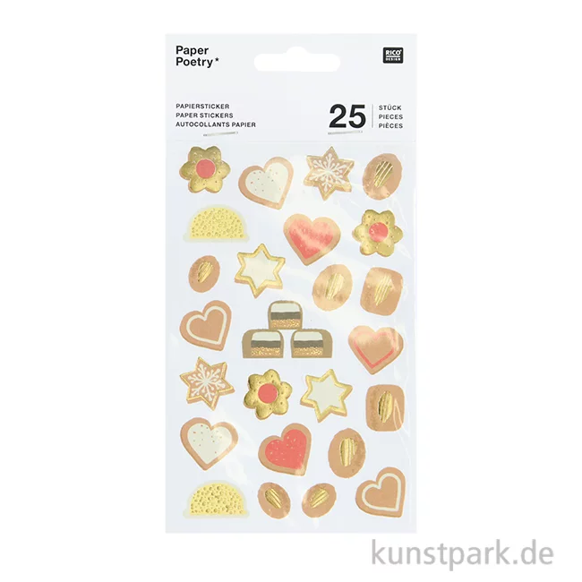 Artikelbild 1 des Artikels “Papiersticker - Cookies, Plätzchen, 3 Bögen “