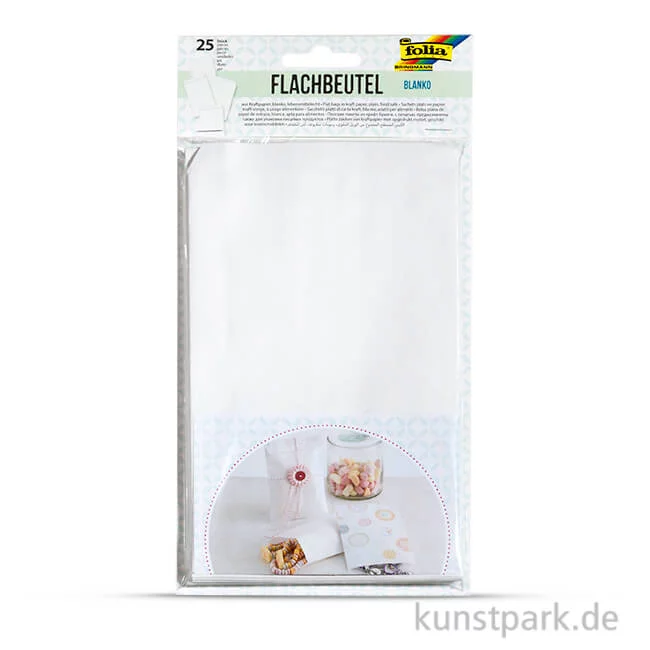 Artikelbild 1 des Artikels “Papiertüten weiß flach, 130x200 mm, 25 Stück “