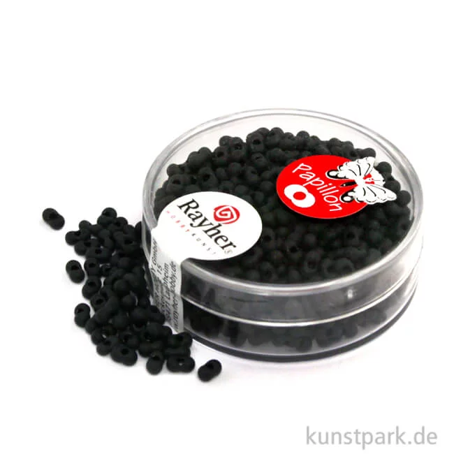 Artikelbild 1 des Artikels “Papillon-Rocailles - 2x4 mm - 18 g Dose | Matt Schwarz“