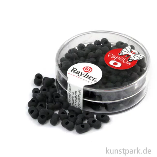 Artikelbild 1 des Artikels “Papillon-Rocailles - 3,2x6,5 mm - 18 g Dose | Matt Schwarz“
