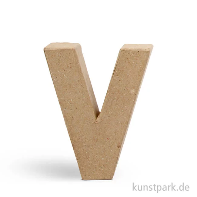 Artikelbild 1 des Artikels “Pappmaché-Buchstaben - handgearbeitet 10 cm Einzeln | V“