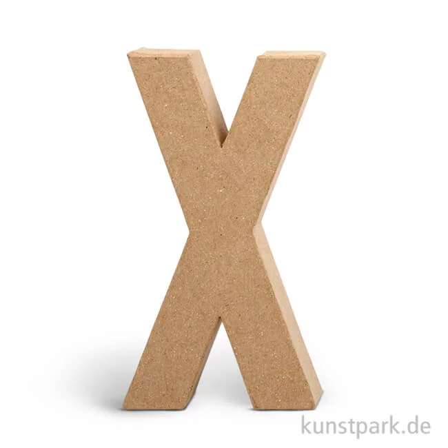 Artikelbild 1 des Artikels “Pappmaché-Buchstaben - handgearbeitet 20,5 cm Einzeln | X“