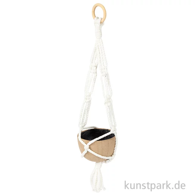 Artikelbild 1 des Artikels “Pappmaché + Makramee Blumenampel Klein, 11 x 42 cm “
