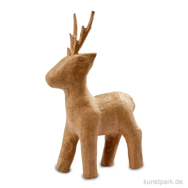 Artikelbild 1 des Artikels “Pappmaché - Rentier, stehend, handgemacht, Höhe 22,5 cm “