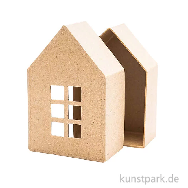 Artikelbild 1 des Artikels “Pappmache Schachtel - kleines Haus mit Fenster “