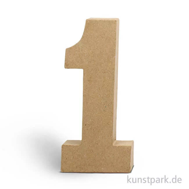 Artikelbild 1 des Artikels “Pappmaché-Zahlen - handgearbeitet, Höhe 20,5 cm, Dicke 2,5 cm Einzeln | 1“