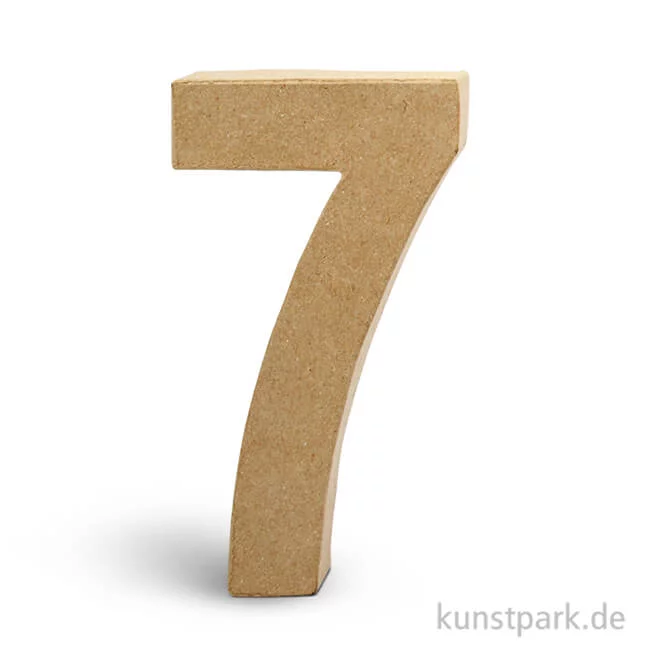 Artikelbild 1 des Artikels “Pappmaché-Zahlen - handgearbeitet, Höhe 20,5 cm, Dicke 2,5 cm Einzeln | 7“