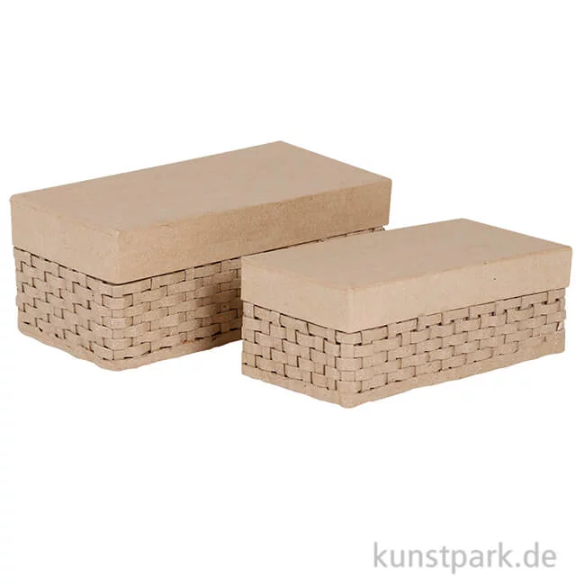 Artikelbild 1 des Artikels “Pappschachtel 2er Set Eckig, geflochten “