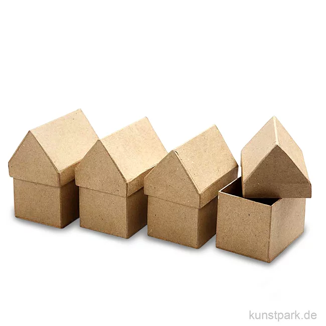 Artikelbild 1 des Artikels “Pappschachtel-Set - Haus, handgearbeitet, 4 Stück sortiert “